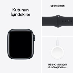 Apple Watch SE GPS 40mm Gece Yarısı Alüminyum Kasa ve Gece Yarısı Spor Kordon - M/L  MR9Y3TU/A