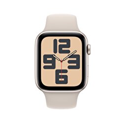 Apple Watch SE GPS 44mm Yıldız Işığı Alüminyum Kasa ve Yıldız Işığı Spor Kordon - M/L  MRE53TU/A
