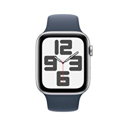 Apple Watch SE GPS 44mm Gümüş Rengi Alüminyum Kasa ve Fırtına Mavisi Spor Kordon - M/L  MREE3TU/A