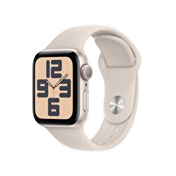 Apple Watch SE GPS + Cellular 40mm Yıldız Işığı Alüminyum Kasa ve Yıldız Işığı Spor Kordon - S/M  MRFX3TU/A