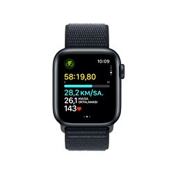 Apple Watch SE GPS + Cellular 40mm Gece Yarısı Alüminyum Kasa ve Gece Yarısı Spor Loop  MRGE3TU/A