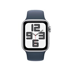 Apple Watch SE GPS + Cellular 40mm Gümüş Rengi Alüminyum Kasa ve Fırtına Mavisi Spor Kordon - S/M  MRGJ3TU/A