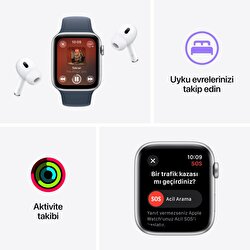 Outlet - Apple Watch SE GPS + Cellular 44mm Gece Yarısı Alüminyum Kasa ve Gece Yarısı Spor Kordon - S/M  MRH53TU/A