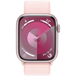 Apple Watch Series 9 GPS + Cellular 45mm Pembe Alüminyum Kasa ve Uçuk Pembe Spor Loop  MRMM3TU/A