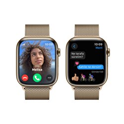 Apple Watch Series 9 GPS + Cellular 45mm Altın Rengi Paslanmaz Çelik Kasa ve Altın Rengi Milano Loop - MRMU3TU/A MRMU3TU/A