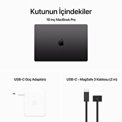 MacBook Pro 16 inc M3 Max 14CPU 30GPU 36GB 1TB Uzay Siyahı  MRW33TU/A