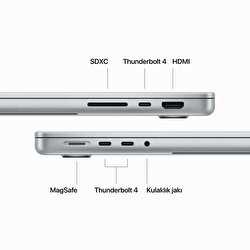 MacBook Pro 14 inc M3 Max 14CPU 30GPU 36GB 1TB SSD Gümüş  MRX83TU/A