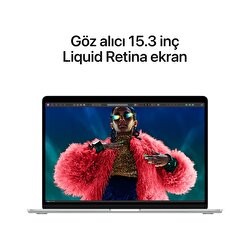 Teşhir - MacBook Air 15 inç M3 Çip 8CPU 10GPU 8GB Bellek 256GB SSD Gümüş MRYP3TU/A