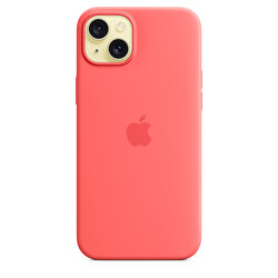 Apple iPhone 15 Plus için MagSafe özellikli Silikon Kılıf - Guava MT163ZM/A