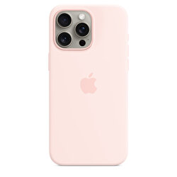 Apple iPhone 15 Pro Max için MagSafe özellikli Silikon Kılıf - Uçuk Pembe MT1U3ZM/A