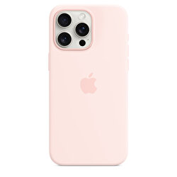 Apple iPhone 15 Pro Max için MagSafe özellikli Silikon Kılıf - Uçuk Pembe MT1U3ZM/A