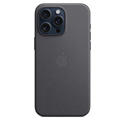 Apple iPhone 15 Pro Max için MagSafe özellikli Mikro Dokuma Kılıf - Siyah MT4V3ZM/A