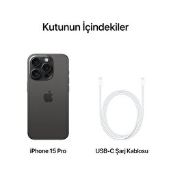 Apple iPhone 15 Pro 512GB Siyah Titanyum  MTV73TU/A