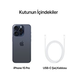 Apple iPhone 15 Pro 512GB Mavi Titanyum  MTVA3TU/A