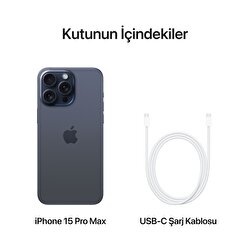 Apple iPhone 15 Pro Max 256GB Mavi Titanyum  MU7A3TU/A
