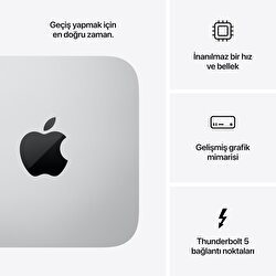 Mac Studio Apple M3 Ultra Çip 28 Çekirdekli CPU 60 Çekirdekli GPU 96GB Bellek 1TB SSD  MU973TU/A