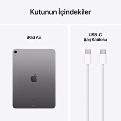 Apple 11 inç iPad Air M2 Wi-Fi 256GB Uzay Grisi  MUWG3TU/A