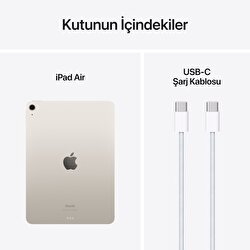 Apple 11 inç iPad Air M2 Wi-Fi 256GB Yıldız Işığı  MUWJ3TU/A