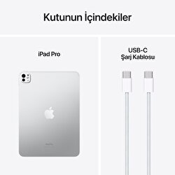 Apple 11 inç iPad Pro M4 WiFi 512GB  Standard  Cam Gümüş  MVVD3TU/A