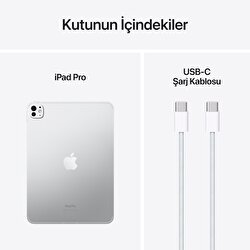 Apple 11 inç iPad Pro M4 WiFi + Cellular 1TB  Standard  Cam Gümüş  MVW63TU/A
