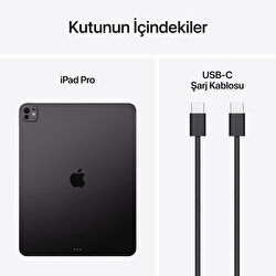 Apple 13 inç iPad Pro M4 WiFi + Cellular 1TB  Standard  Cam Uzay Siyahı  MVXW3TU/A