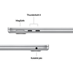 Apple MacBook Air 13' M4 Çip 10 Çekirdekli CPU 10 Çekirdekli GPU 16GB Bellek  512GB SSD Gümüş MW0X3TU/A