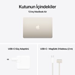 Apple MacBook Air 13' M4 Çip 10 Çekirdekli CPU 8 Çekirdekli GPU 16GB Bellek 256GB SSD Yıldız Işığı MW0Y3TU/A