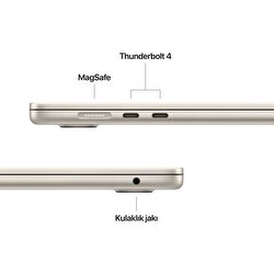 Apple MacBook Air 15' M4 Çip 10 Çekirdekli CPU 10 Çekirdekli GPU 16GB Bellek 256GB SSD Yıldız Işığı MW1J3TU/A