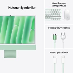 Apple iMac 24inc Retina 4.5K, M4 8-core CPU, 8-core GPU, 16GB Bellek, 256GB SSD, Yeşil MWUE3TU/A