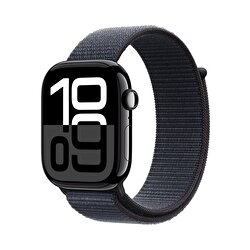 Apple Watch Series 10 GPS 42mm Simsiyah Alüminyum Kasa Mürekkep Moru Spor Loop MWWG3TU/A