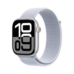 Apple Watch Series 10 GPS + Cellular 42mm Gümüş Rengi Alüminyum Kasa Bulut Mavisi Spor Loop MWX53TU/A