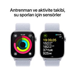 Apple Watch Series 10 GPS + Cellular 42mm Gümüş Rengi Alüminyum Kasa Bulut Mavisi Spor Loop MWX53TU/A