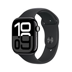 Apple Watch Series 10 GPS + Cellular 42mm Simsiyah Alüminyum Kasa Siyah Spor Kordon - S/M MWX63TU/A