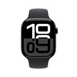 Apple Watch Series 10 GPS + Cellular 42mm Simsiyah Alüminyum Kasa Siyah Spor Kordon - S/M MWX63TU/A