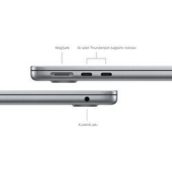 MacBook Air 13 inç M3 Çip 8CPU 10GPU 16GB Bellek 512GB SSD Uzay Grisi MXCR3TU/A