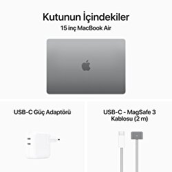 MacBook Air 15 inç M3 Çip 8CPU 10GPU 16GB Bellek 512GB SSD Uzay Grisi MXD13TU/A