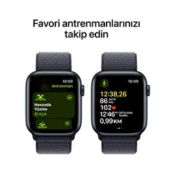 Apple Watch SE GPS 44mm Gece Yarısı Alüminyum Kasa Mürekkep Moru Spor Loop MXEP3TU/A