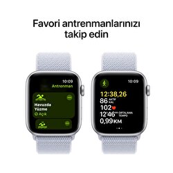 Apple Watch SE GPS 44mm Gümüş Rengi Alüminyum Kasa Bulut Mavisi Spor Loop MXET3TU/A
