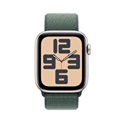 Apple Watch SE GPS 44mm Yıldız Işığı Alüminyum Kasa Göl Yeşili Spor Loop MXEW3TU/A