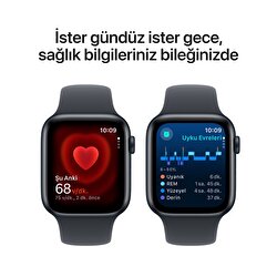 Apple Watch SE GPS + Cellular 40mm Gece Yarısı Alüminyum Kasa Gece Yarısı Spor Kordon - S/M MXGC3TU/A