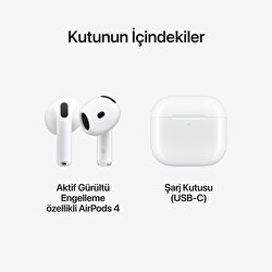 AirPods 4 Aktif Gürültü Engelleme Özellikli MXP93TU/A
