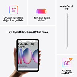Apple iPad Mini 256GB 8.3 inç  Wi-Fi + Cellular Yıldız Işığı  MXPX3TU/A