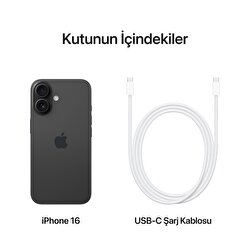Apple iPhone 16 128GB Siyah  MYE73TU/A