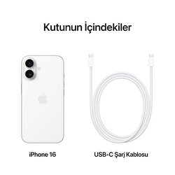 Apple iPhone 16 256GB Beyaz  MYEF3TU/A