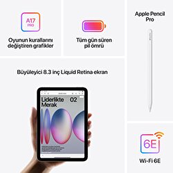 Apple iPad Mini 512GB 8.3 inç  Wi-Fi Mavi  MYH13TU/A