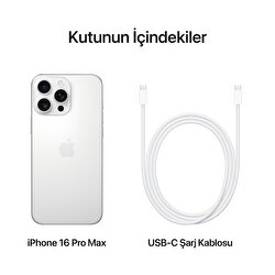 Apple iPhone 16 Pro Max 256GB Beyaz Titanyum  MYWW3TU/A