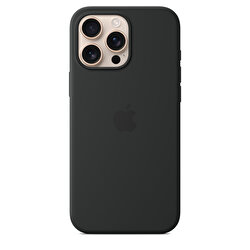 iPhone 16 Pro Max için MagSafe özellikli Silikon Kılıf - Siyah