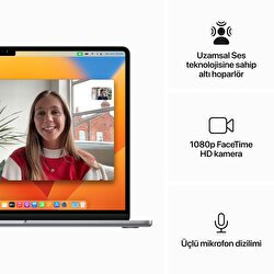 Apple MacBook Air 15' M2' Çip 8 Çekirdekli CPU 10 Çekirdekli GPU 8 GB Bellek 1 TB SSD Uzay Grisi Z18N000VS