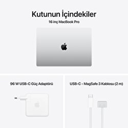 Apple MacBook Pro 16 inç M5 Max Çip 18 Çekirdekli CPU 40 Çekirdekli GPU 128GB Bellek 4TB SSD Gümüş Z1MY001EC