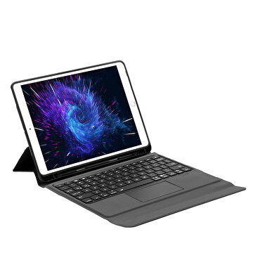Daphnela iPad 10.2 9.Nesil Klavyeli Kılıf - Siyah 0763250073469